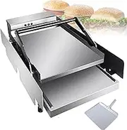 Automatic Hamburger Toaster,800/2000W Electric Double-Layer Heating Hamburger Bun Steamer Grilled Bread Oven Machine,0~3min Timer & 50-300℃ Adjustable Temperature,for Hamburger Shop, Restaurants(Large