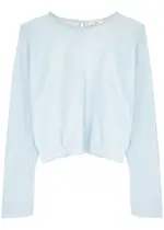 Forte_forte Silk-satin top - Light Blue - 1 (UK 8 / S) 1 (UK 8 / S)