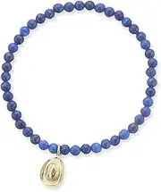[Palas Jewellery] Women's Akubra Charm Lapis Lazuli Gem Stretch Bracelet, Blue