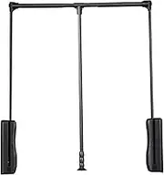 Pull Down Adjustable Side Mounted Closet Rod Two-way Buffering Side & Back Mounted Closet Rod for Kitchen/Bathroom Cabinets,550x700mm
