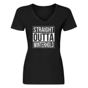 Womens Straight Outta Winterhold V-Neck T-shirt #3993