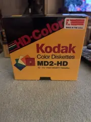 Vintage Kodak Color Diskettes 5.25" MD2-HD (2S/HD) – 1988 SEALED!