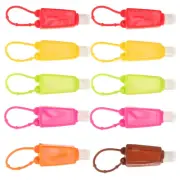 10 Pcs Silicone Bottle Sleeve Travel Liquid Soap Container Case Cover