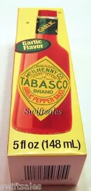 Tabasco Brand Garlic Pepper Sauce - Cayenne Garlic Flavor 5 fl oz Glass Bottle