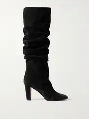 [Manolo Blahnik] Manolo Blahnik - Calassohi 90 Suede Knee Boots - Black - IT40 IT 40 Black