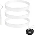 3 Pack Rubber Gaskets Seal White Ring for Nutri Ninja Blender for Ninja Auto-I