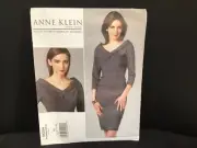 Vogue V1254 Anne Klein Lined Dress Pattern Misses Sizes 8-14 New