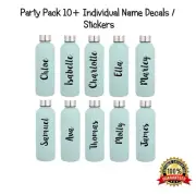 10+ Names Water Bottle 10cm NAME LABELS Personalised STICKERS, Kids School Party