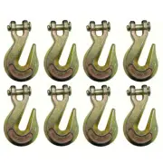 8 G70 3/8" Clevis Grab Hooks for Wrecker Tow Chain Flatbed Trailer Tie-Down