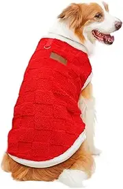 Dog Sweater - Dog Jumper - Plush Dog Winter Coat | Dog Clothes | Pet Plush Pullover Dog Sweater | Warm Dog Winter Vest Cat Cold Weather Clothes Pet Apparel for Large Dogs, Autumn & Winter Seasons
