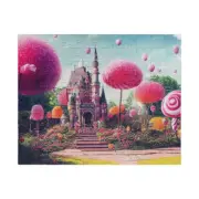 Candy Castle Kingdom Fantasy Gumdrop Trees Jigsaw Puzzle 110 Pieces 10X8" inches