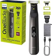 Philips OneBlade 360 Face+Body PRO Hybrid Electric Beard and Hair Trimmer, Shaver for head with 20 Length Precision Comb, 2 Blades, QP6552/15