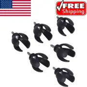 6 Pcs 4-Prong Golf Ball Pick-Up Retriever Claw Sucker Tools for Putter Grip.