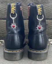 BOOT CHARMS Spiked Barbed Red Heart Boot Charm, Great For Doc Marten Boots.
