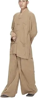 [ZanYing] Men Buddhist Monk Religion Sets Yoga Taichi Clothing Casual Suits