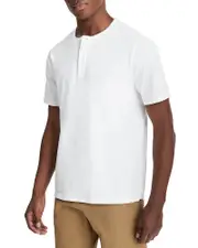 Vince Regular Fit Short Sleeve Henley Tee
