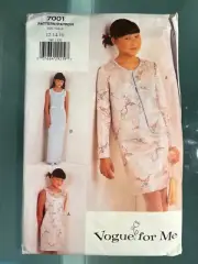 Vogue Vogue For Me Sewing Pattern 7001 Girls' Lined Jacket Formal Dress SZ 12-16