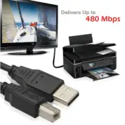 For Canon Pixma USB 2.0 Printer Cable Cord A-B 2m/3m/5m (with Ferrite Cores) AU