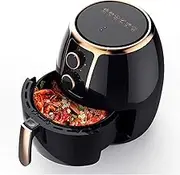 1400W Electric Oilless Air Fryer 5L High Capacity Nonstick Fry Basket with 6 Menus and Timer & Temperature Control