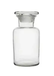 Eisco Labs 250ml Reagent Bottle, Wide Neck with Glass Stopper - Soda Glass