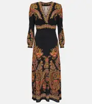 [Etro] Etro Paisley midi dress AU 8 black