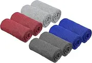 uxcell Cooling Towels 40"x12", 8Pcs Ice Towel for Neck and Face, Soft Breathable Chilly Towel Sweat Absorbing for Yoga Sports Gym Workout Camping Fitness Running Golf Multicolor