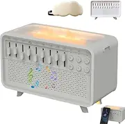 DreamMix Pro-White Noise Sound Machine with Scented Mist & NightLight, White Noise Night Light Humidifier with 8 Ambient Sounds, Auto-Off Timer, for Sleep (Beige)