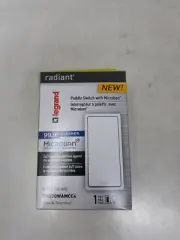 Legrand - Radiant 15 Amp Light Switch, Single Pole Rocker Light Switch, White P