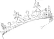 [WRITWAA] 1pc Elegant Pearl and Rhinestone Tiara Crown for Brides Durable Wedding Headdress for Women for Weddings Parties Proposals and Photoshoots Fashionable Hair Accessories