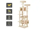 BEASTIE Cat Tree Scratcher Furniture Tower 184cm Beige