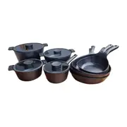 Neoflam Vulcan Complete Set Frying pans, Woks, Saucepan and Casseroles - Induction Black