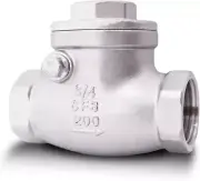 3/4" NPT Horizontal Check Valve, Stainless Steel Non Return Swing Check Valve