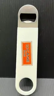 10 Cane Rum White & Stainless Steel Speed Bottle Opener - new / rare