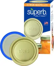 Canning Lids - Mason Jar Wide Mouth Lid Toppers Fit Ball and Kerr Jars, 3.25 In
