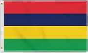 Large 3×5 FT Mauritius Flag, Big Mauritian100D National Outdoor Banner,DecorGarden With Brass Gromment