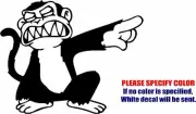 Misskaylamariee Monkey Graphic Die Cut decal sticker Car Truck Boat Window 7"