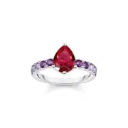 THOMAS SABO Heritage Glam Solitaire Ring with Colourful Stones