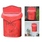 Outdoor Post Box Vintage Mail Box, Iron Traditional Newspaper Letter Box Post
