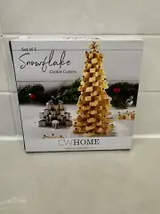 Set Of 5 CW HOME Snowflake Stainless Steel Cookie Cutters