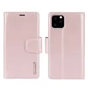 For Apple iPhone 16 Plus Genuine Hanman 2 in 1 Detachable Magnetic Flip Leather Wallet Cover Case (Rose Gold)