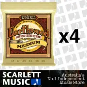 4x Ernie Ball Acoustic Earthwood 13-56 2002 Medium Strings *SET OF 4 PACKS*