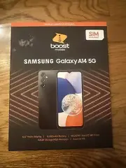 New Black Boost Mobile Samsung Galaxy A14 5G 64GB 6.6" FHD+ Display Smartphone