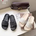 YU SHOES💋寬版毛呢小香風格紋厚底拖鞋 女鞋 厚底鞋 鬆糕鞋#553