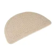 Half Round Non-Slip Kitchen Bathroom Toilet Doormat Floor Rug Mat Small Camel