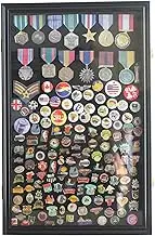 Large Pin Medal Display Case Shadow Box Display Case, with Glass Door, Lockable