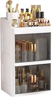 Makeup Organizer Box - Skin Care Display Case With 3-layer,Dust-Proof Large Capacity Cosmetic Container Case For Jewelry, Brushes, Lipsticks, Nail Polish