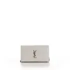 SAINT LAURENT 1990$ Cassandre Chain Wallet - Shiny Vintage Blanc Leather, YSL