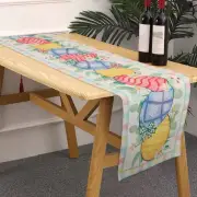 Light Luxury Easter Rabbit Table Runner Vintage Dining Table Cover Table