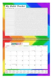 2026 Monthly Desktop/Wall Calendar/Planner - Habit Tracker - (Edition #028)