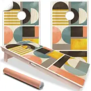 Geometric Shapes Colors Abstract Cornhole Board Wraps and Decals Vinyl Sticker